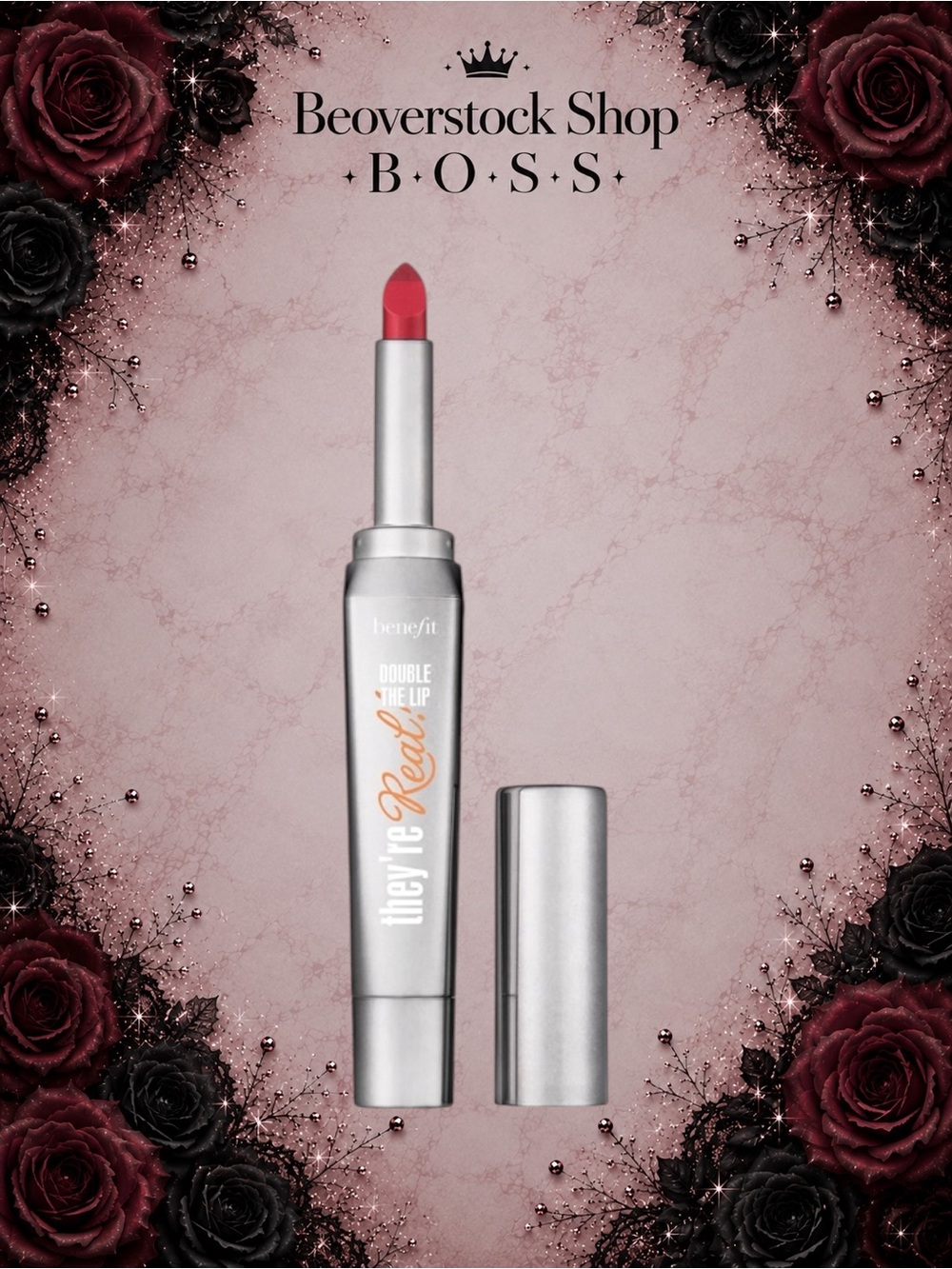NEW NWT Benefit Cosmetics They’re Real! Double the Lip – Racy Raspberry (Lipstic